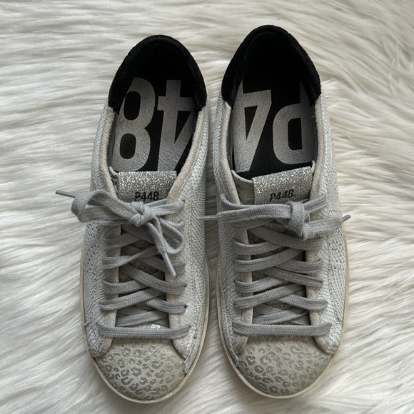 P448 Shoes - P448 Low Top White Leather Sneakers Size EU35/US5